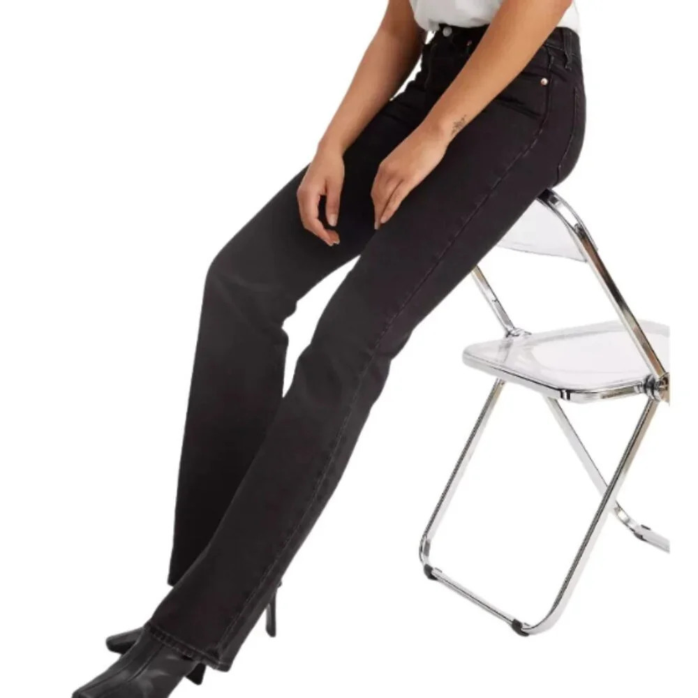 NWT: LEVI'S  Wedgie black tapered women's jeans